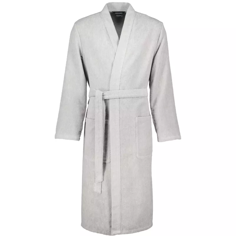 Cawö Kimono Robe for Men 5509-727 Stein
