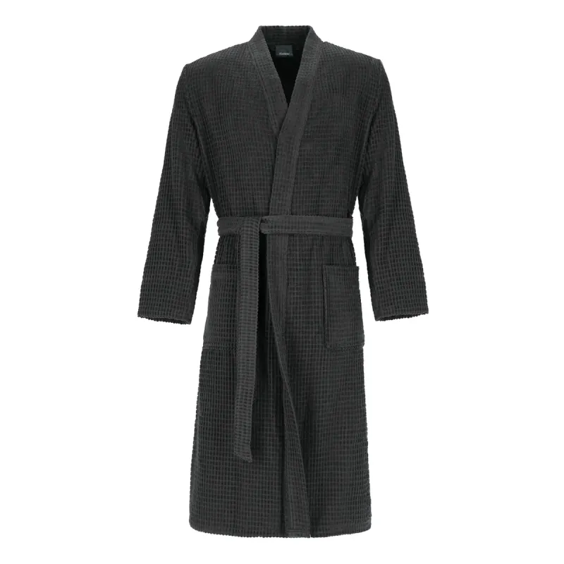 Cawö men's kimono bathrobe – Basalt 6845-740