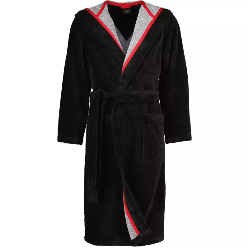 Cawö Men's Hooded Bathrobe 831-97 Lava