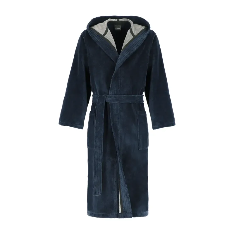 Cawö men's hooded bathrobe – Ocean 831-19
