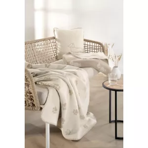 Pläd We love dogs Tassar Natur-beige