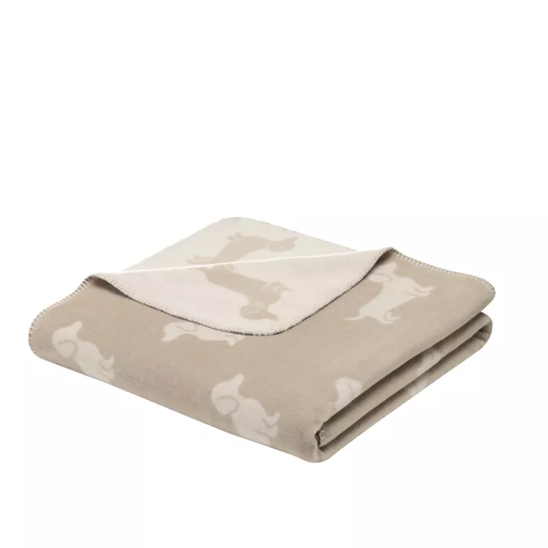 Pläd We love dogs Natur-beige