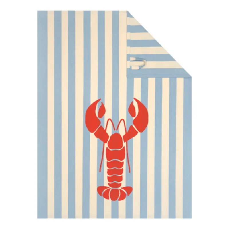 Cawö Prints & Stripes kitchen towels 2-pack lobster print blue/natural 50×70 cm 542-13