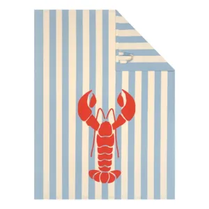 Cawö Prints & Stripes kitchen towels 2-pack lobster print blue/natural 50×70 cm 542-13