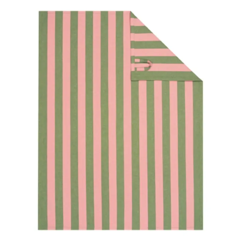 Cawö Prints & Stripes kitchen towels 2-pack striped olive/pink 50×70 cm 546-24