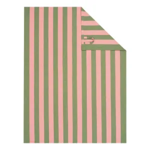 Cawö Prints & Stripes kitchen towels 2-pack striped olive/pink 50×70 cm 546-24