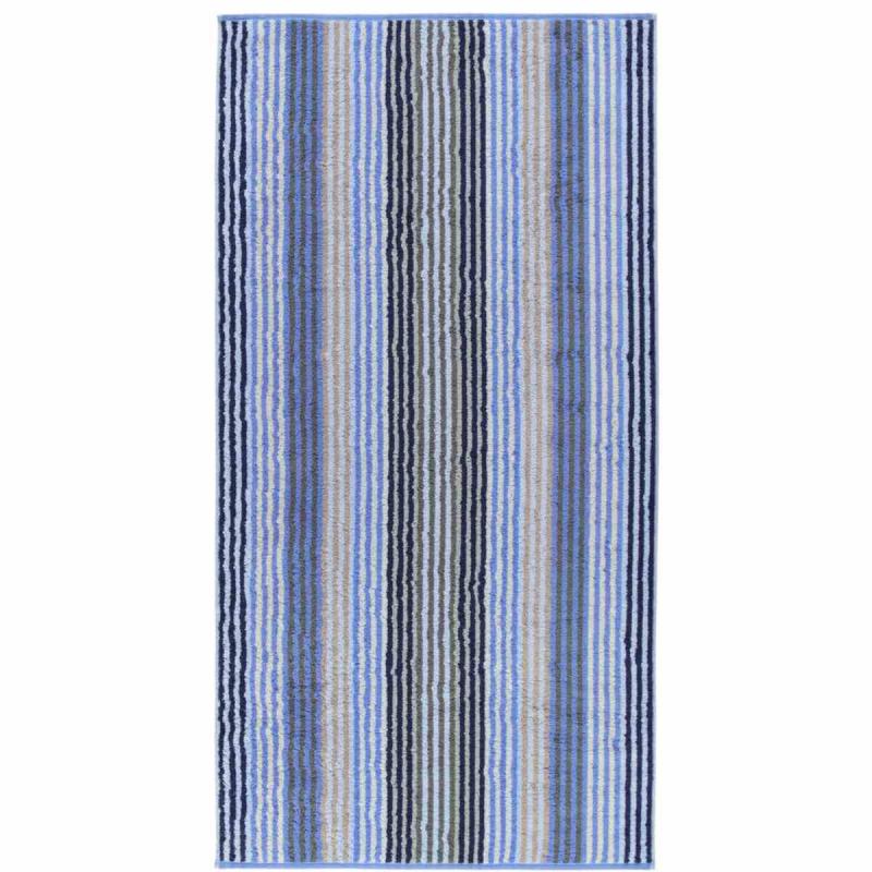 Cawö striped design towel Unique Streifen 944-11 saphir