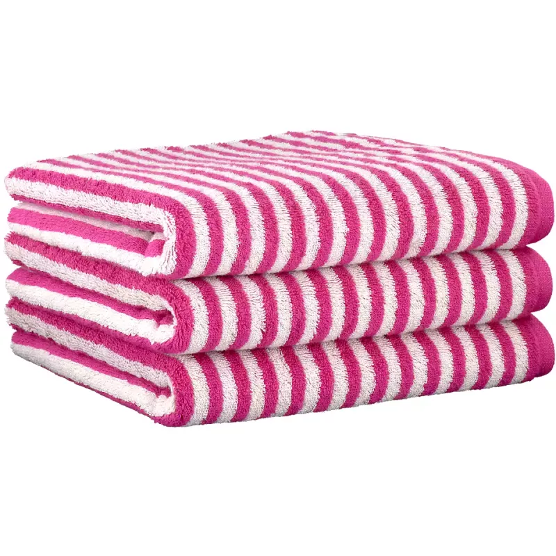 Cawö Striped Towel Campus 955-22 Pink