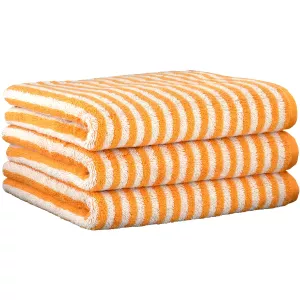 Cawö Striped Towel Campus 955-33 Mandarin