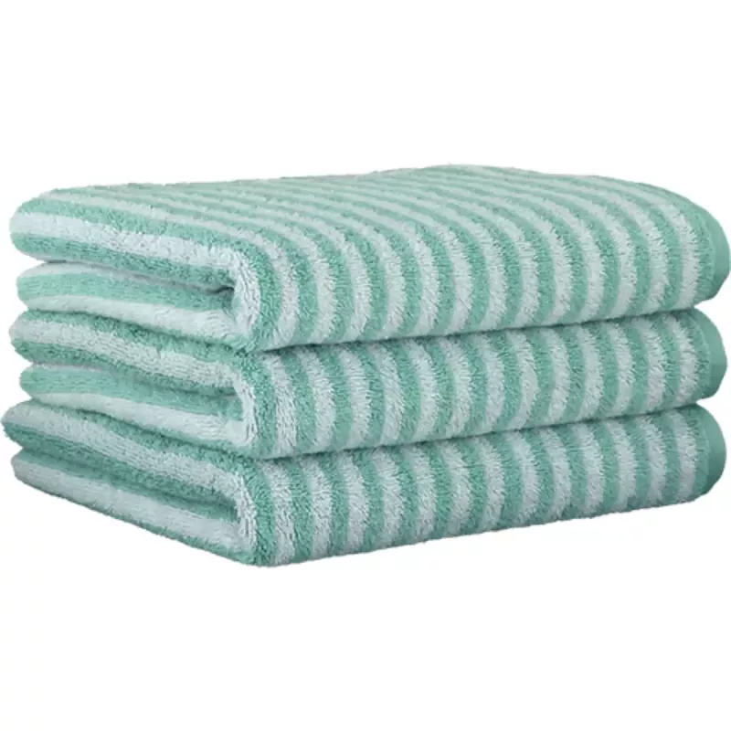 Cawö Striped Towel Campus 955-40 Sea green