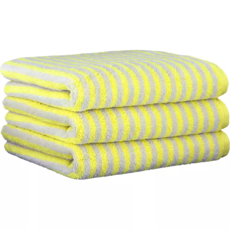 Cawö Striped Towel Campus 955-57 Lemon