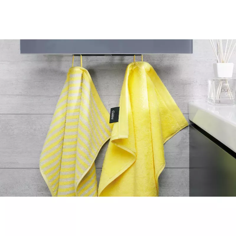 Cawö Striped Towel Campus 955-57 Lemon