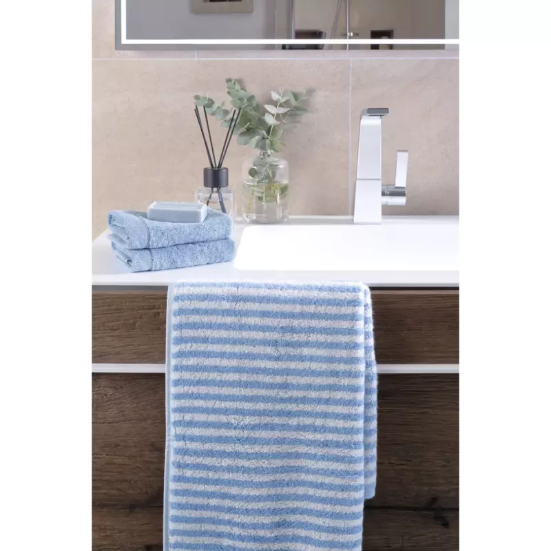 Cawö Striped Towel Campus 955-10 Sky