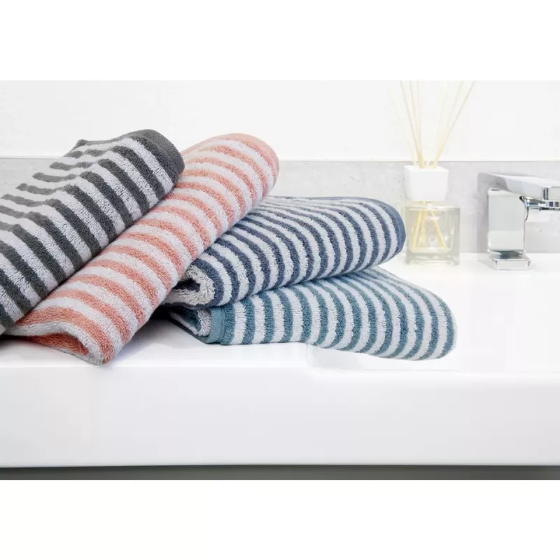 Cawö Striped Towel Campus 955-17 Night blue