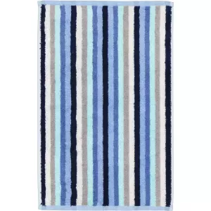 Cawö Striped Towel Shades 6235-11 Aqua