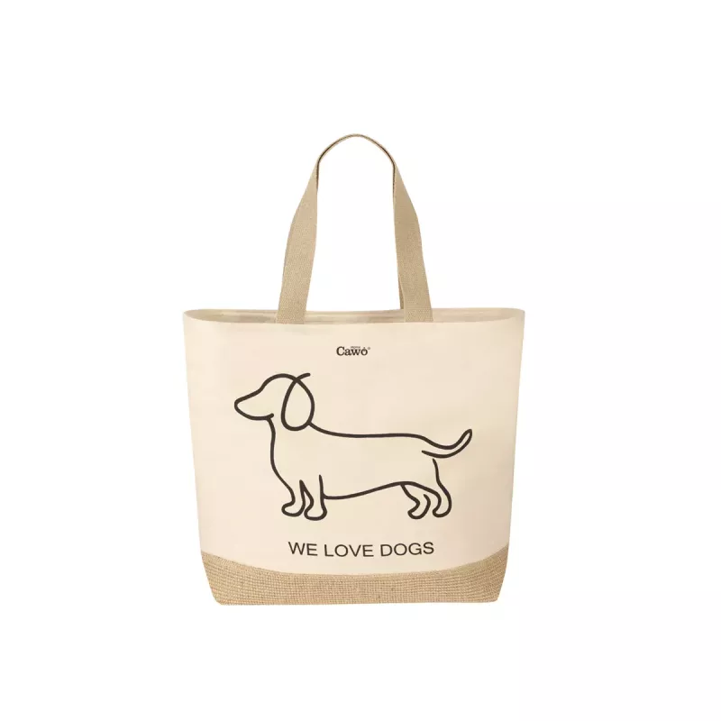 Cawö Strandväska-shopping bag We love dogs 55701-39