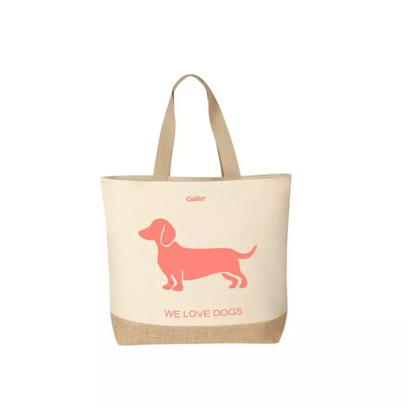 Cawö Strandväska-shopping bag We love dogs 55702-32