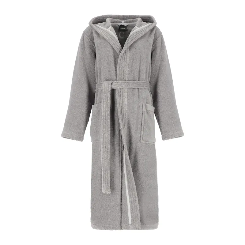 Cawö The Luxury women's hooded bathrobe – Metal Grey 852-735