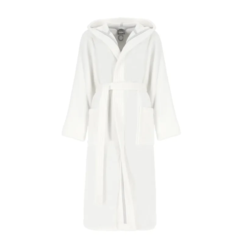 Cawö The Luxury women's hooded bathrobe – White 852-600