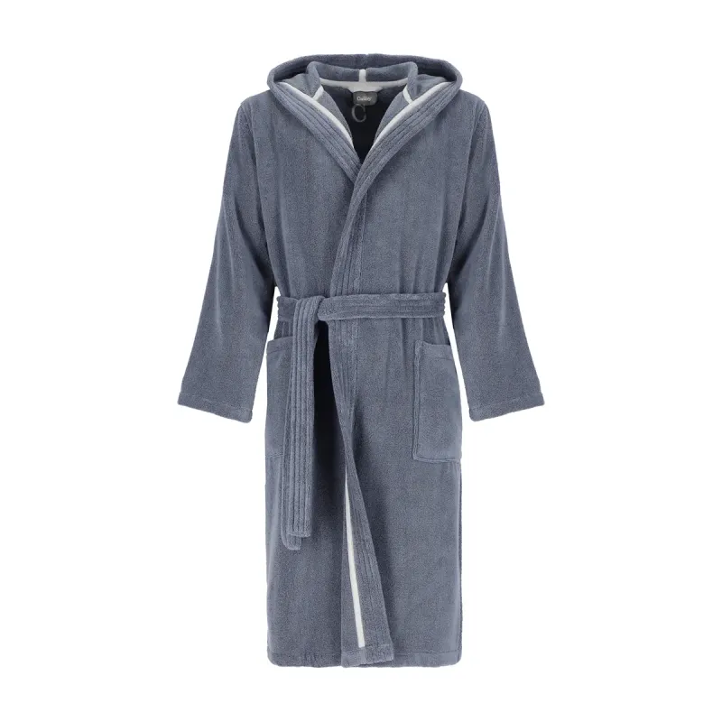 Cawö The Luxury men's hooded bathrobe – Night Blue 853-119