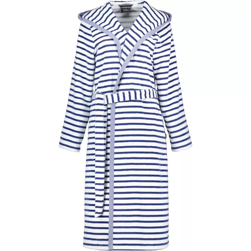 Cawö Tunn Morgonrock Dam med Huva 6596-16 Navy