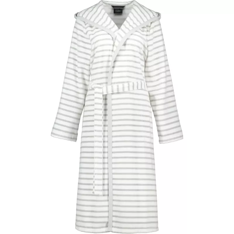 Cawö Tunn Morgonrock Dam med Huva 6596-76 Silver