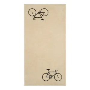 Cawö Velo cotton towel, bicycle design – beige 6298-37