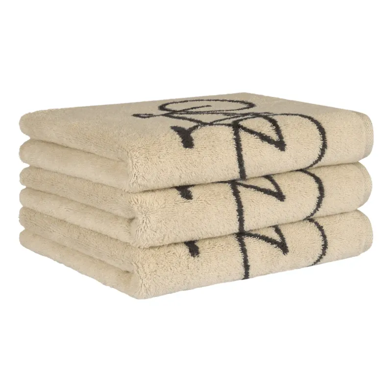 Cawö Velo cotton towel, bicycle design – beige 6298-37