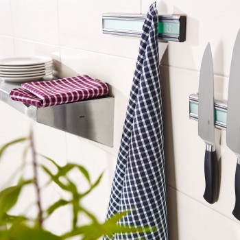 Kökshandduk med magnet röd