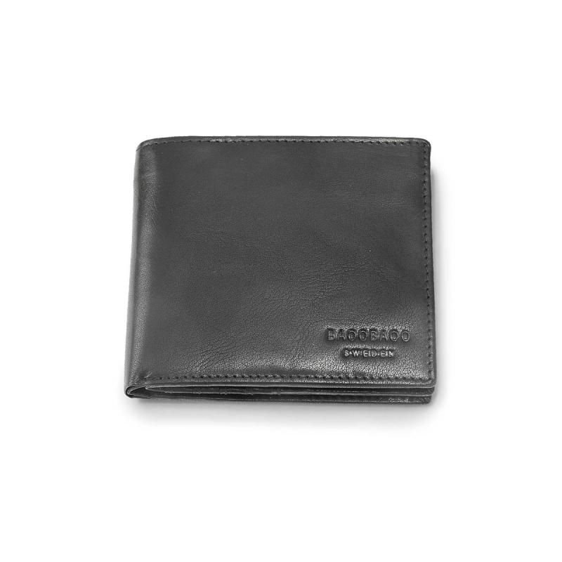 Leather Dollar Bill Wallet L Black