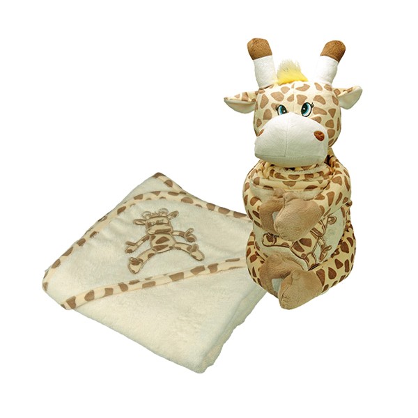 Handduk med huva 75x75 cm Sonja Girafe