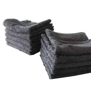 Set of 10 washcloth 30x30 anthracite