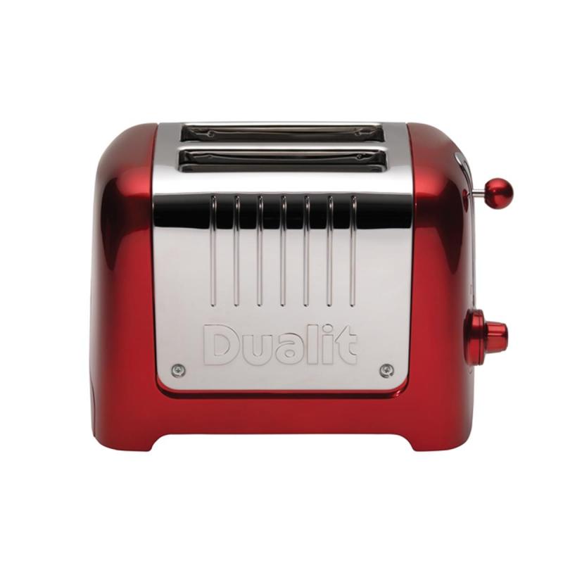 Dualit Lite 2 slice toaster. Red with extra-wide 36mm slots
