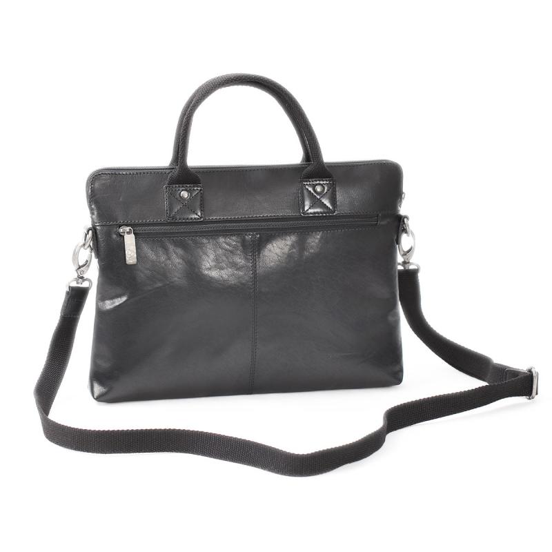 Leather Slim bag 13 Black