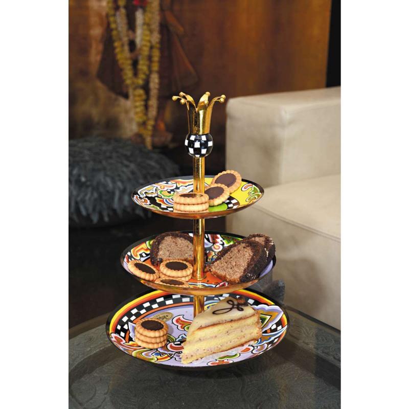 Toms Drag Etagere with three bowls