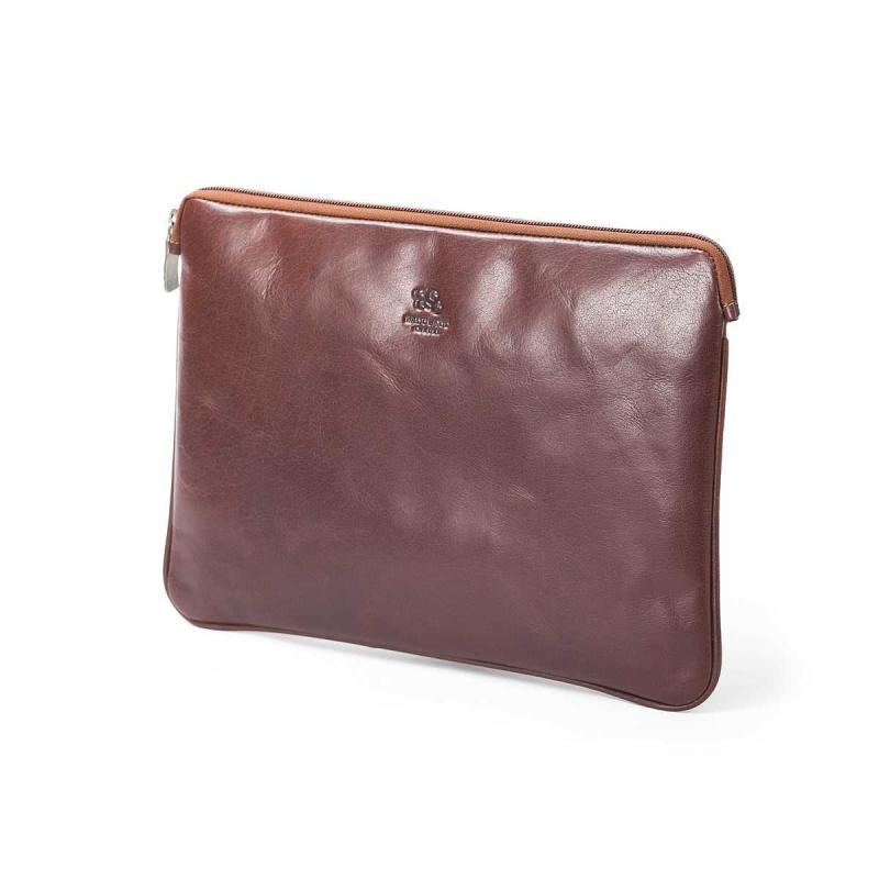 Leather MacBook Pro 13 sleeve Brandy