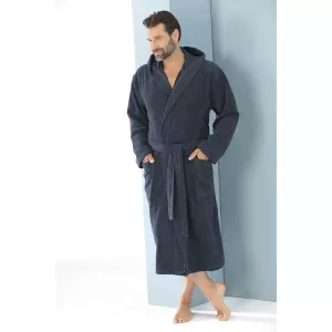 Extra Large Men's Bathrobe with Hood in 3XL, 4XL, 5XL - 842-17