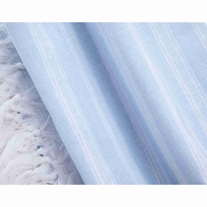 Extra light cotton hammam towel powder blue 185x100 cm 250g