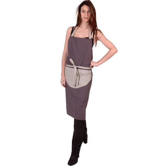 SENSEI Womens Kitchen apron Bicolore Anthracite for Cooking