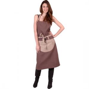 SENSEI Womens Kitchen apron Bicolore Taupe for Cooking