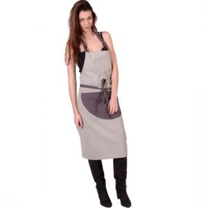 SENSEI Womens Kitchen apron Bicolore Grey for Cooking