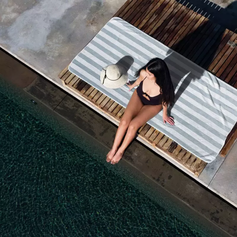 Graccioza Aveiro Lyxig Pool- & Strandhandduk XL – Egyptisk Bomull GIZA 95x200 cm