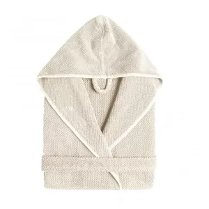 Graccioza BEE WAFFLE Luxury Hooded Bathrobe 550 GSM – Waffle Cotton Natural
