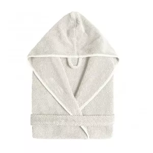 Graccioza BEE WAFFLE Luxury Hooded Bathrobe 550 GSM – Waffle Cotton Snow