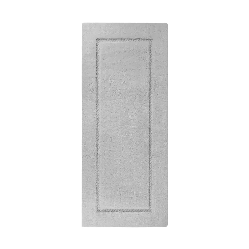 Graccioza Egoist Frame Runner Lyxig Badrumsmatta 70x155 cm – 2600 gsm Bomull Silver