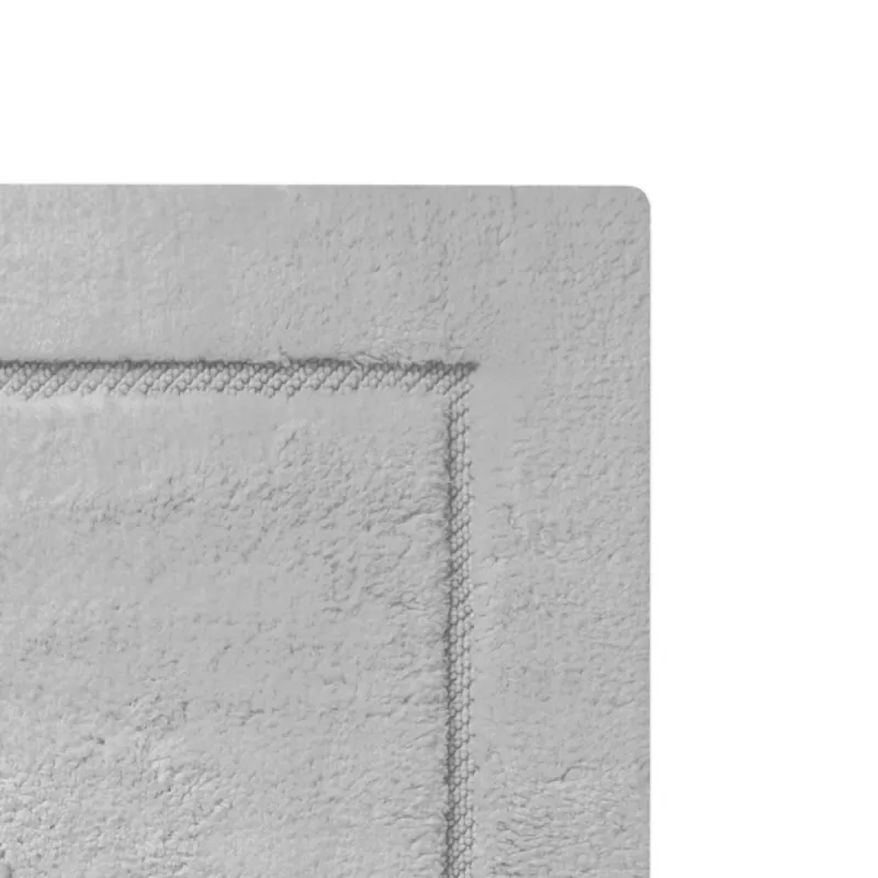 Graccioza Egoist Frame Runner Lyxig Badrumsmatta 70x155 cm – 2600 gsm Bomull Silver