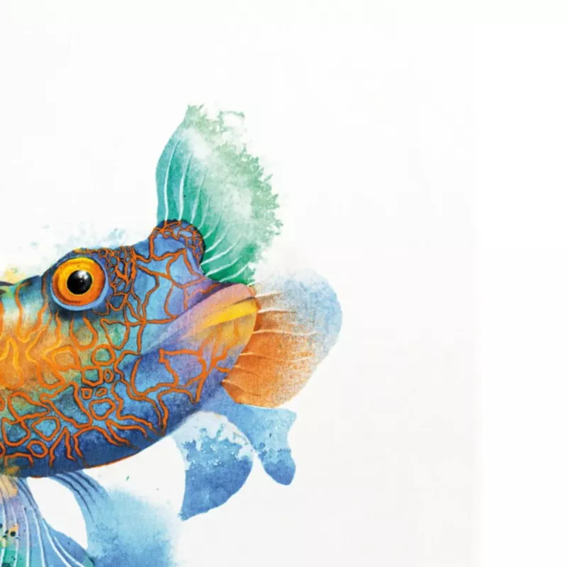 Graccioza Mandarinfish Lyxig Strandhandduk 100x180 cm – Färgstark Bomull 650 GSM