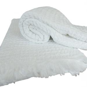 Turkish Towel / Throw Dupduru Waffle White 95x180 cm 100% Cotton 400g