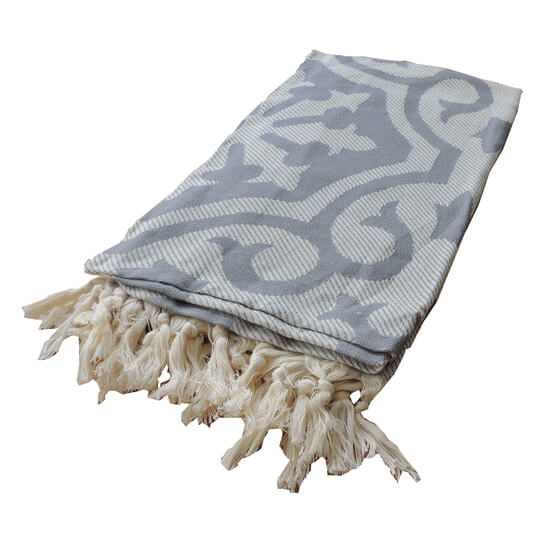Turkish Towel Karo Grey