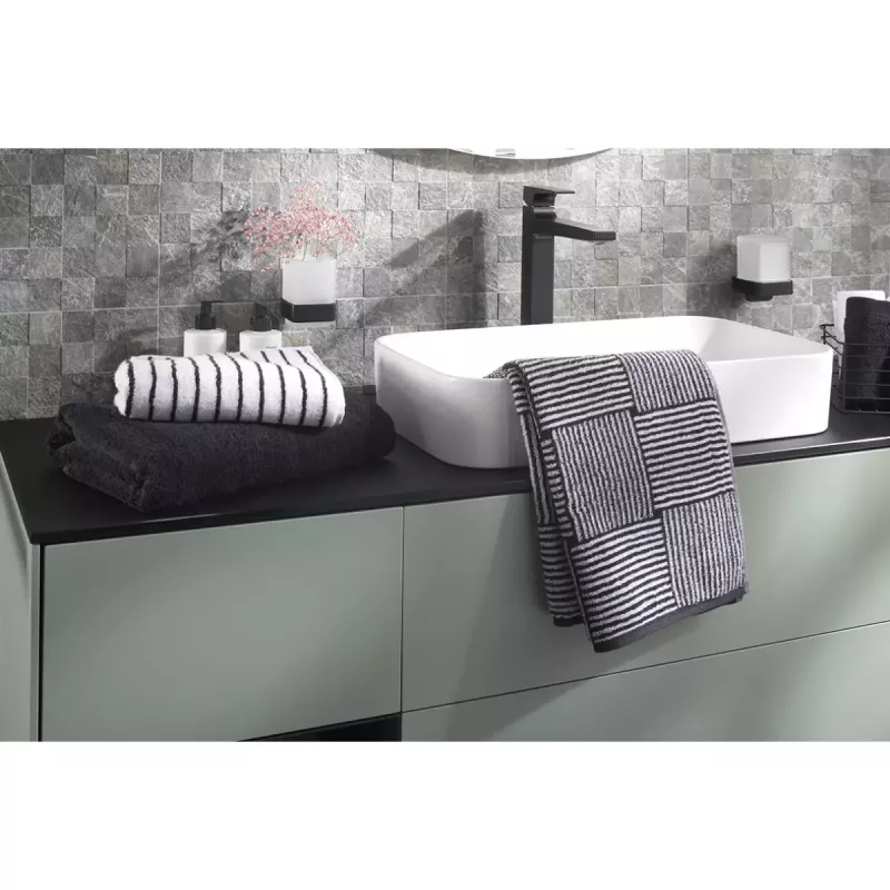 Towel Chess Black and White 6281-96